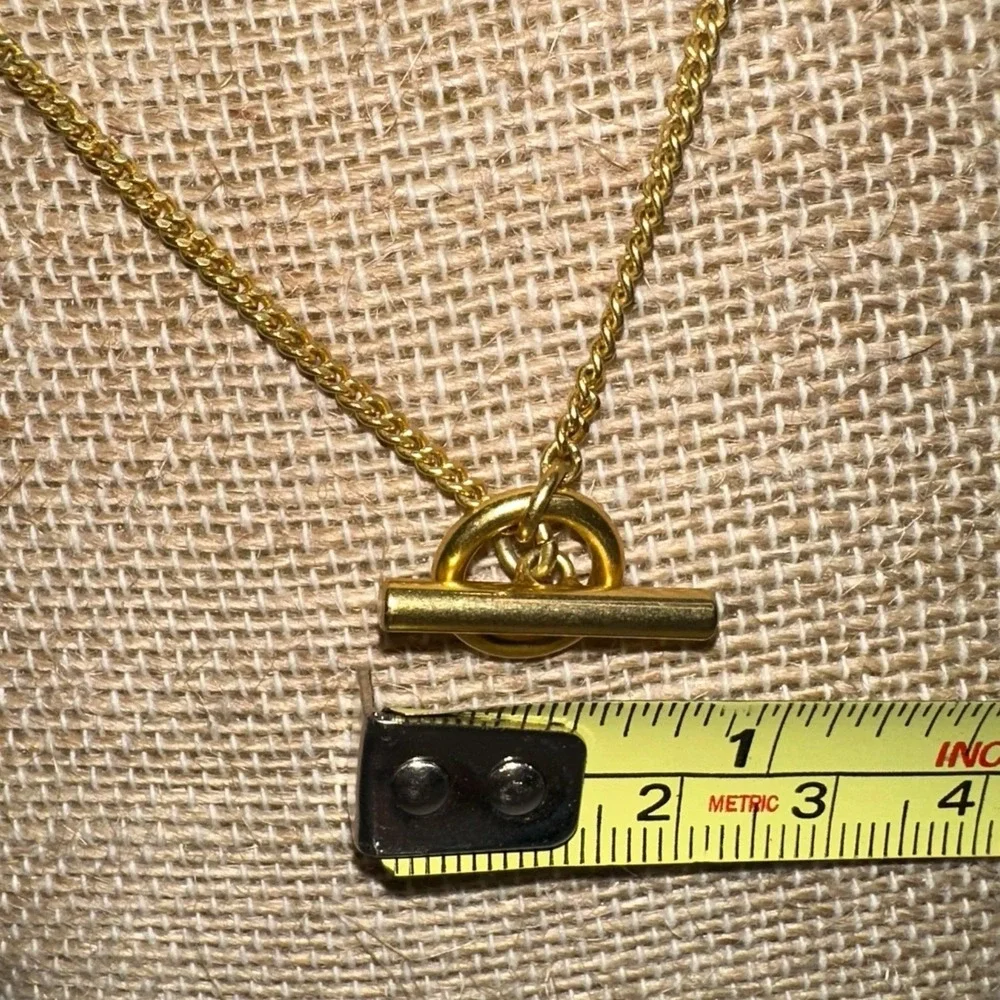 Madewell‎ Toggle Chain 21" Adjustable Necklace in Vintage Gold Tone - Picture 3 of 7